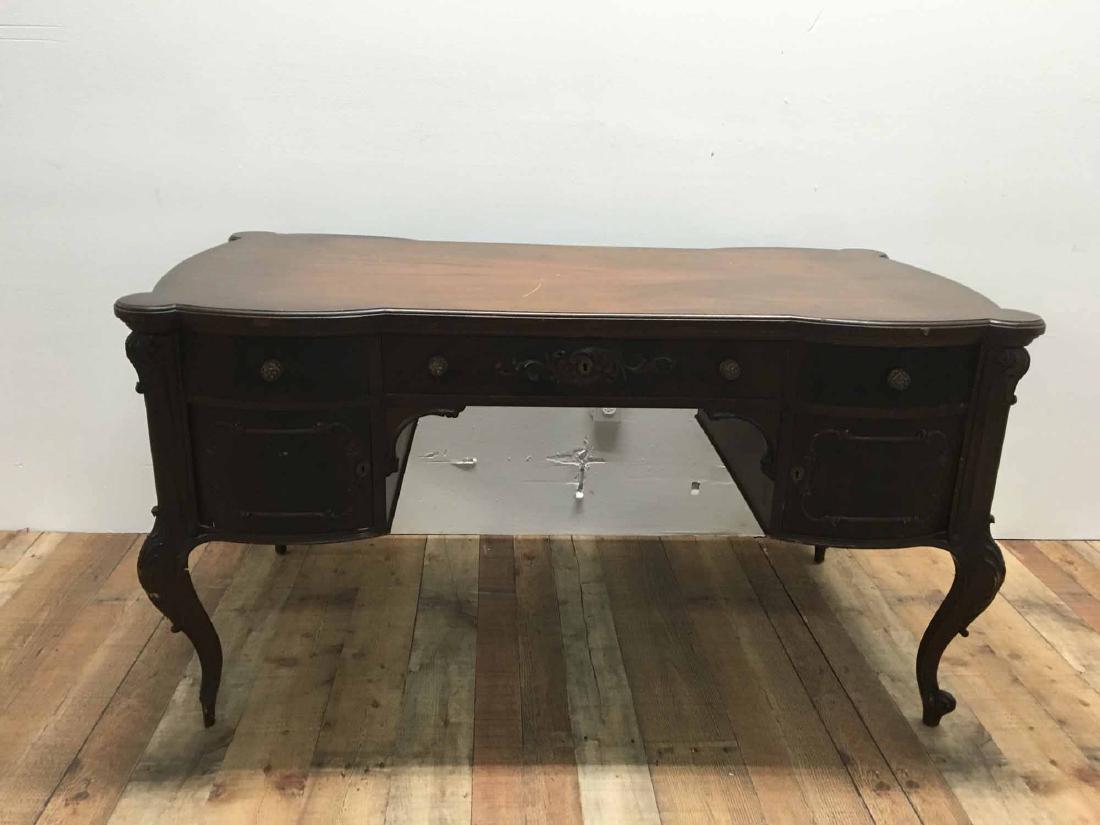 French Style Mahogany Partners Desk