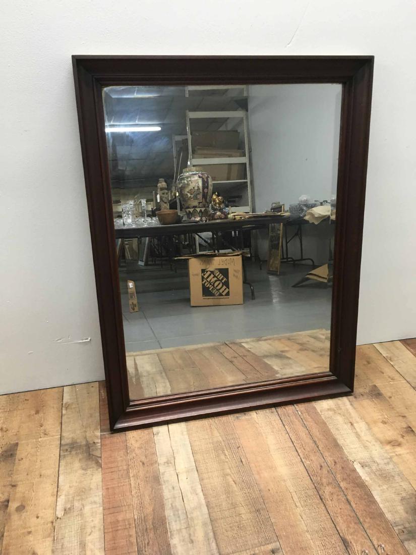 LARGE MAHOGANY WALL MIRROR (1 of 1)