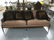 FRENCH COUNTRY BROWN UPHOLSTERED SOFA