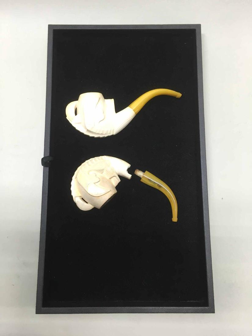 TWO MEERSCHAUM FIGURAL PIPES (1 of 8)