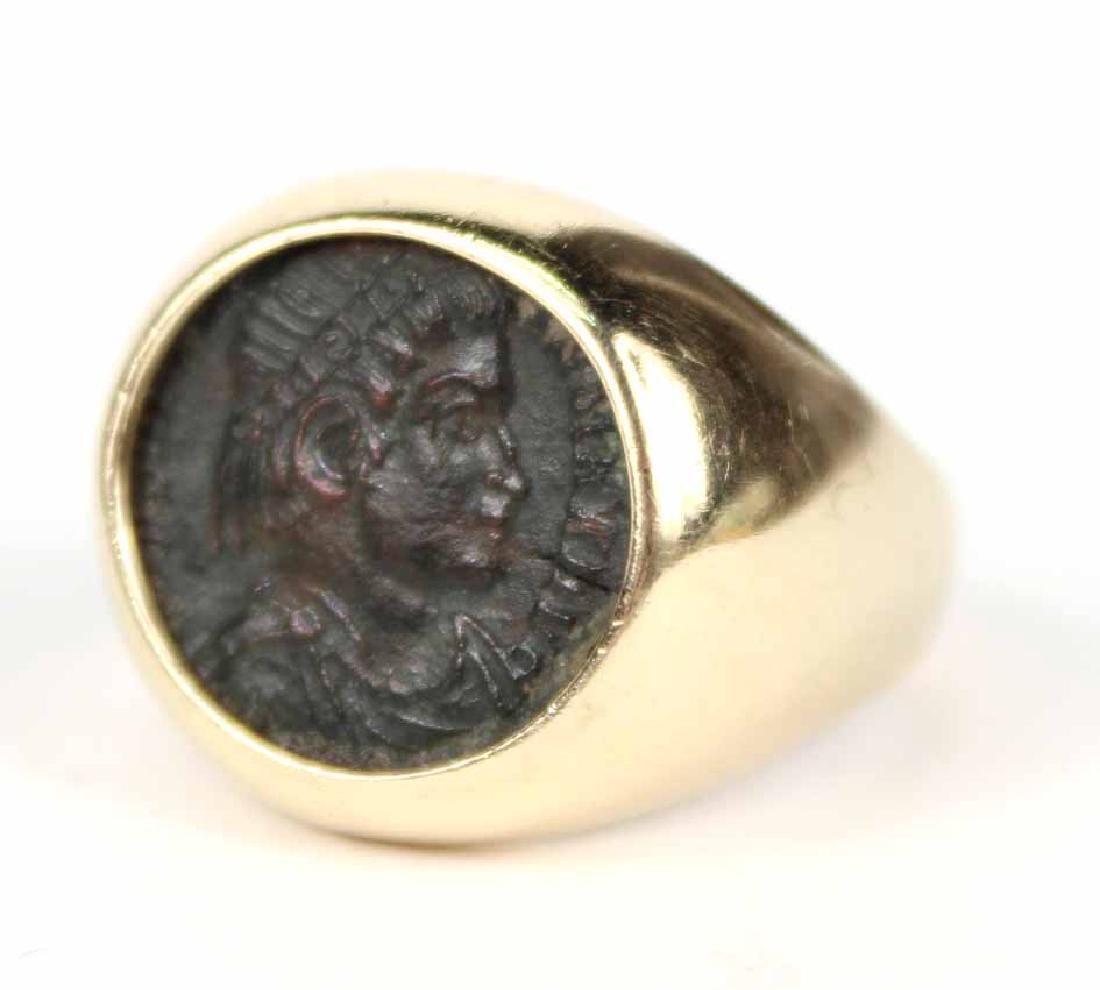 Yellow Gold Mounted Ancient Coin Ring (1 of 7)