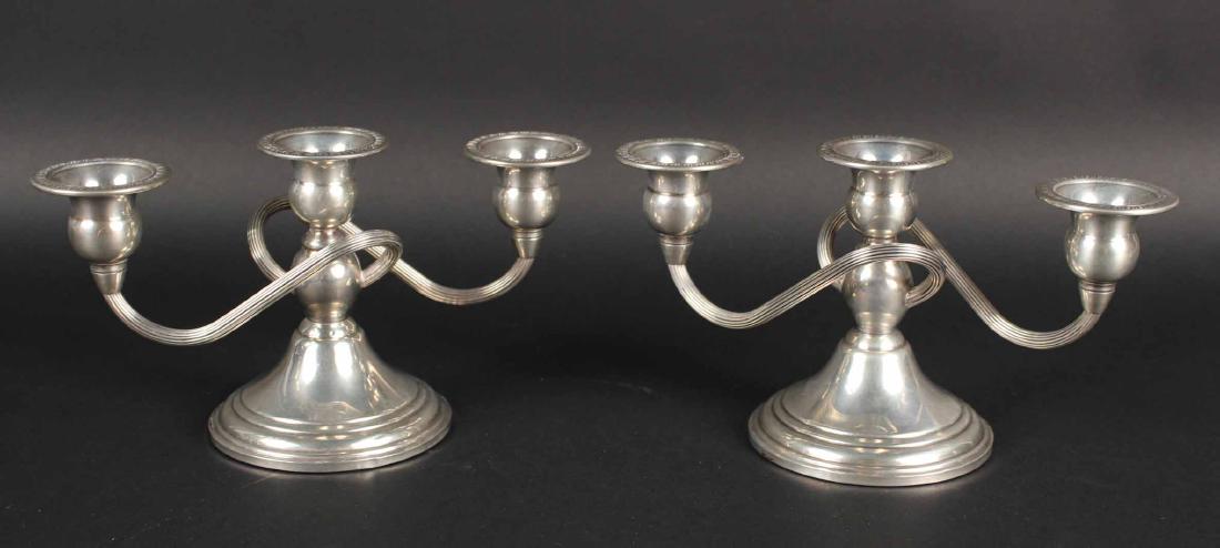 Crown Sterling Silver Three Light Candelabra (1 of 5)
