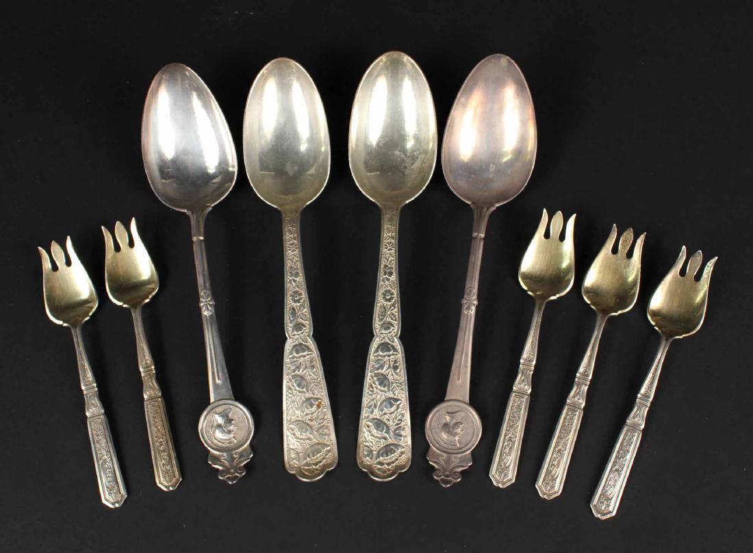 Two Gorham Sterling "Medallion" Pattern Spoons (1 of 10)
