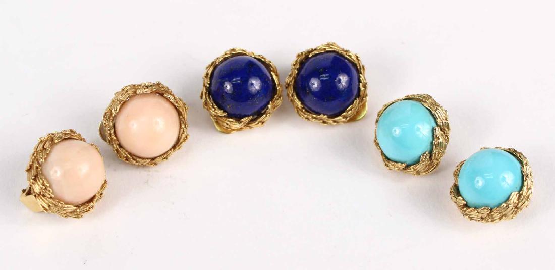 Two Pair of Similar 18K Yellow Gold Ear Clips (1 of 8)