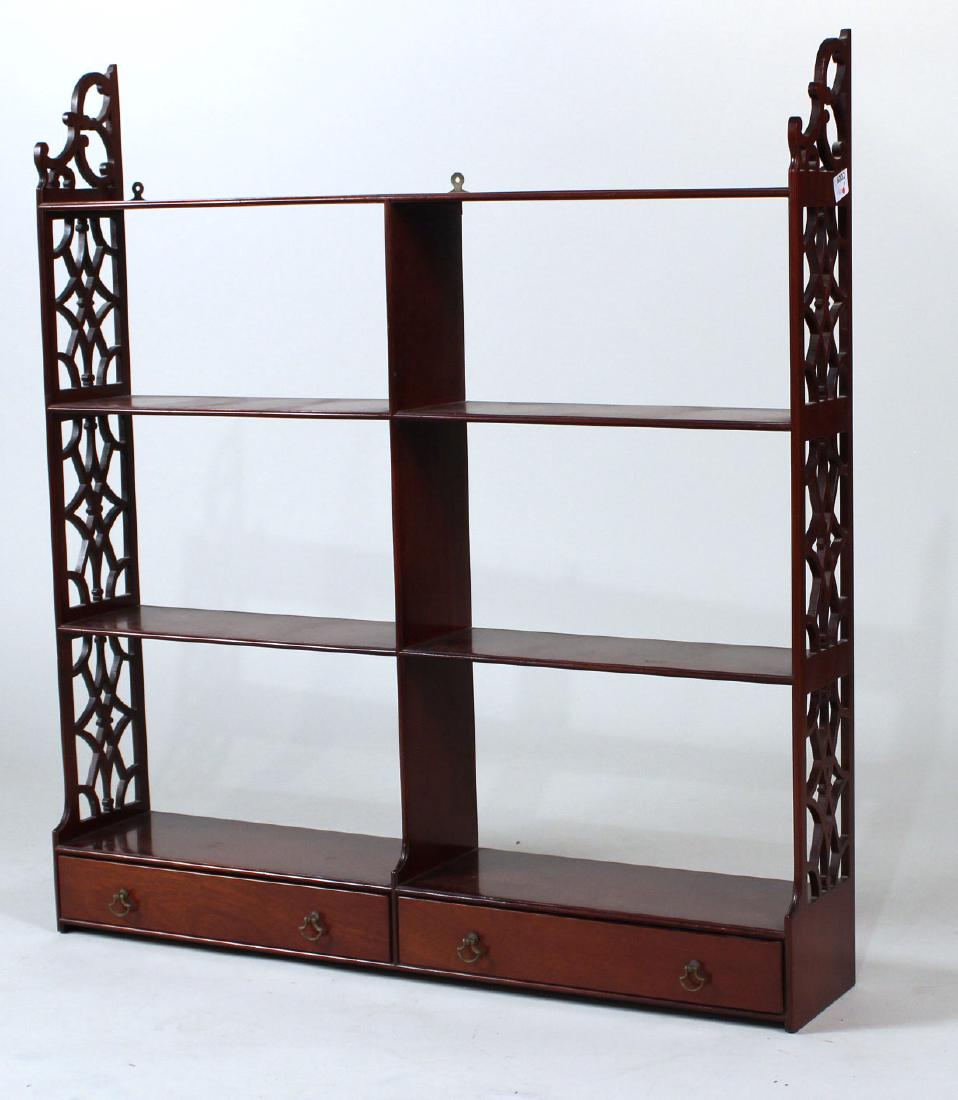 George III Style Mahogany Hanging Wall Shelf (1 of 5)