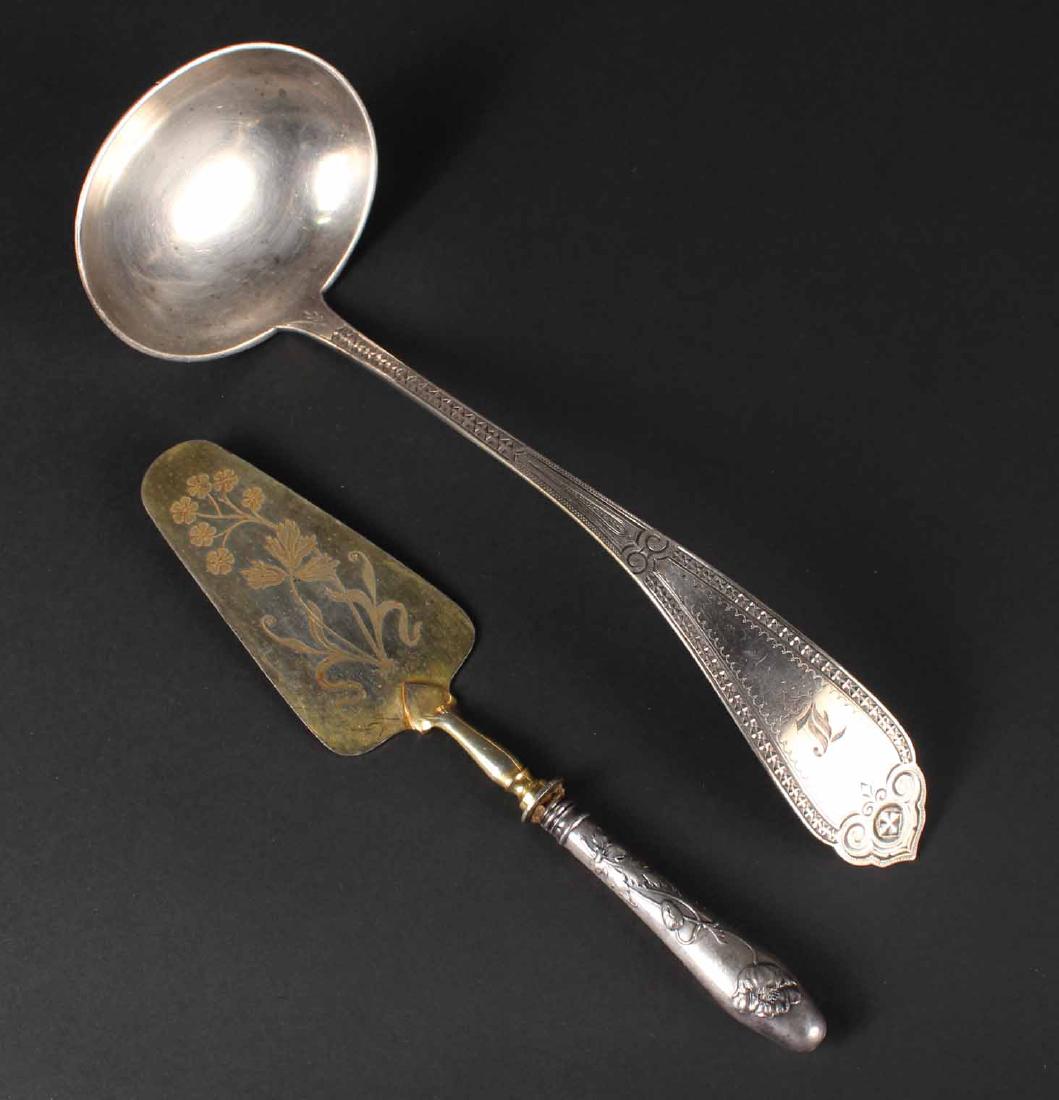 German 800 Silver Handled Flatware Server (1 of 7)