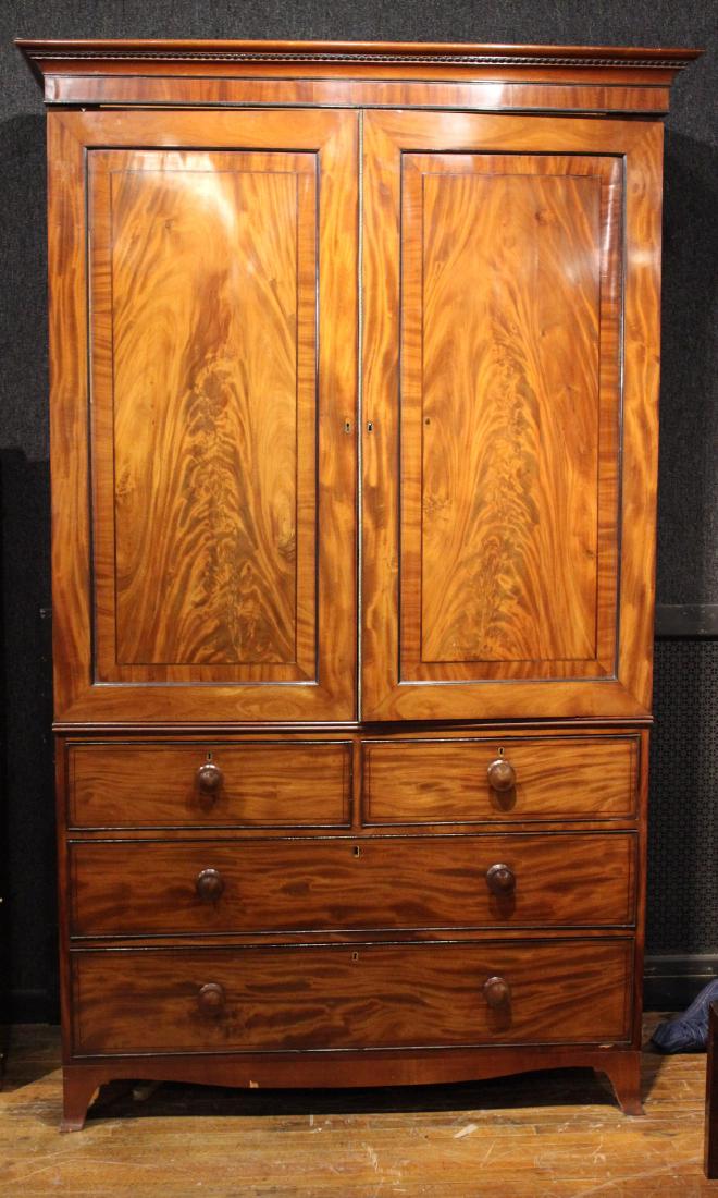 Victorian Mahogany Linen Press (1 of 8)