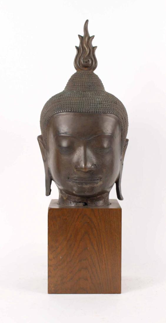 Patinated Metal Thai Deity Bust (1 of 7)