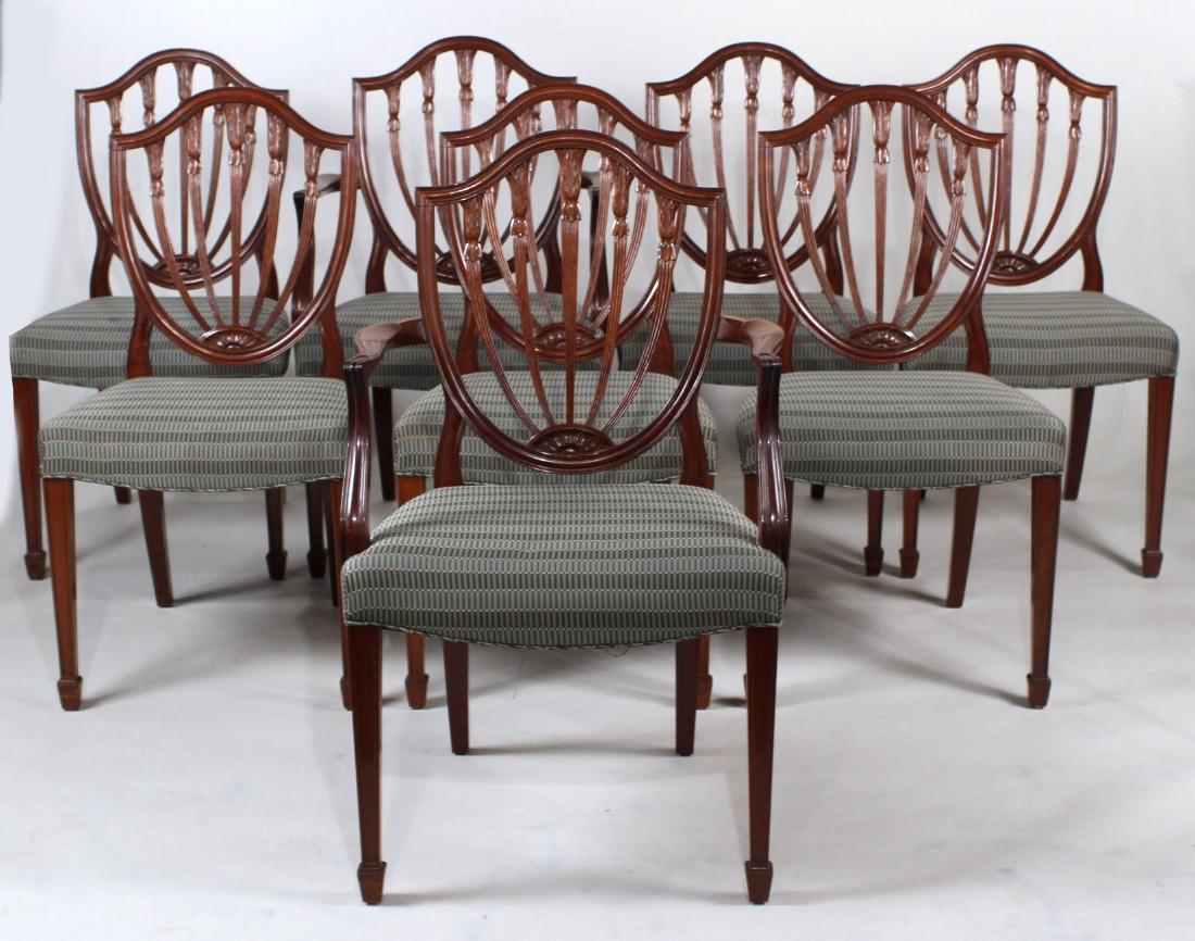 Eight Federal Style Mahogany Dining Chairs (1 of 9)