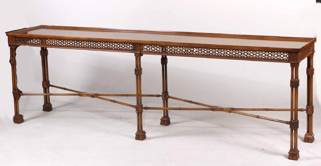 Regency Style Mahogany Long Console Table (1 of 9)