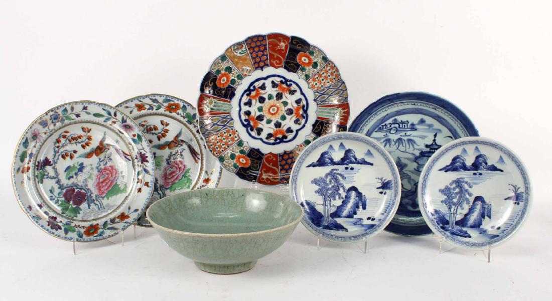 Pair of Davenport "Flying Bird" Dinner Plates (1 of 10)