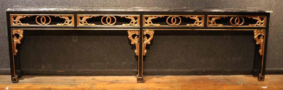 Chinese Style Marble Top Console Table (1 of 6)