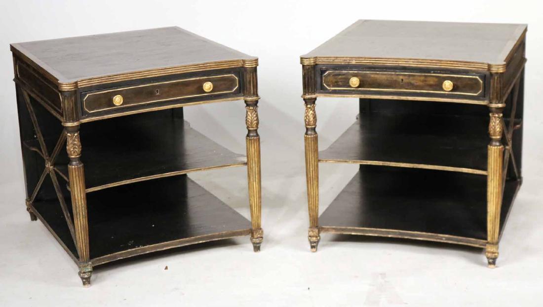 Pair of Regency Style Paint-Decorated Side Tables (1 of 6)