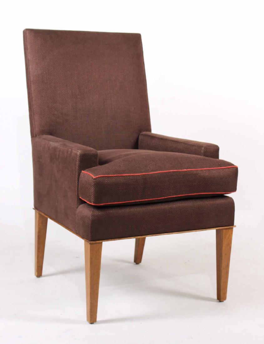 Contemporary Brown-Upholstered Library Chair (1 of 6)