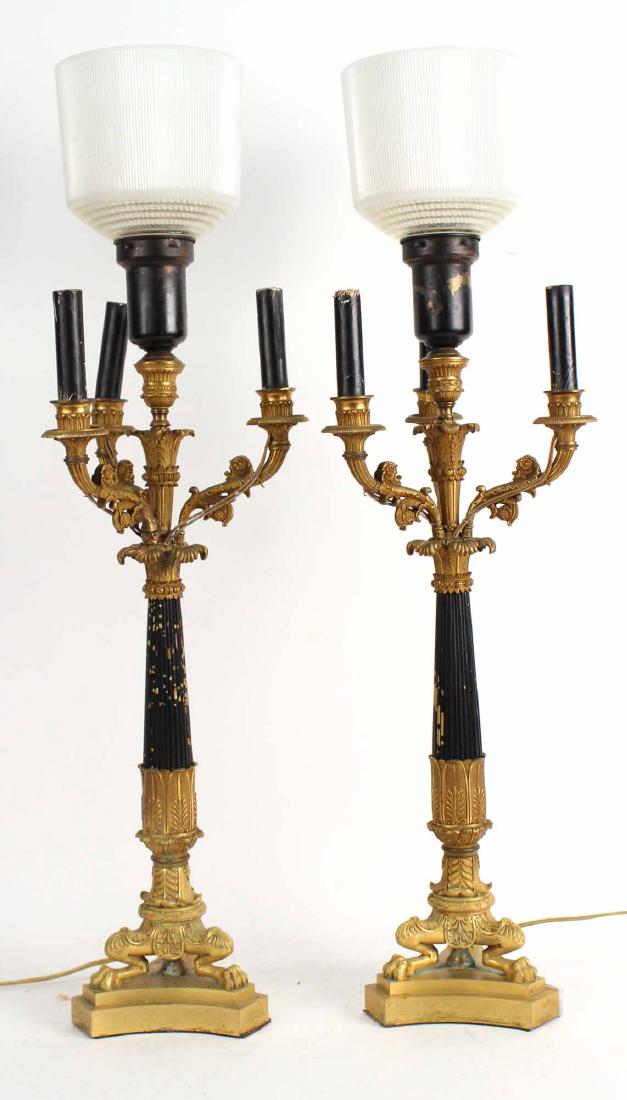 Pair of Charles X Style Ormolu Mounted Candelabra (1 of 8)