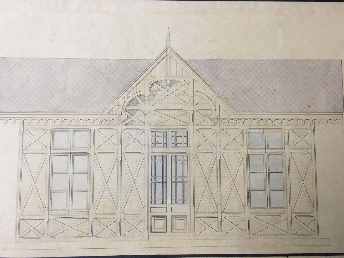 TWO COLOR ARCHITECTURAL PRINTS (1 of 4)