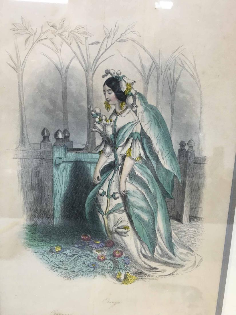 FIVE ASSORTED COLOR PRINTS OF YOUNG MAIDENS (1 of 9)