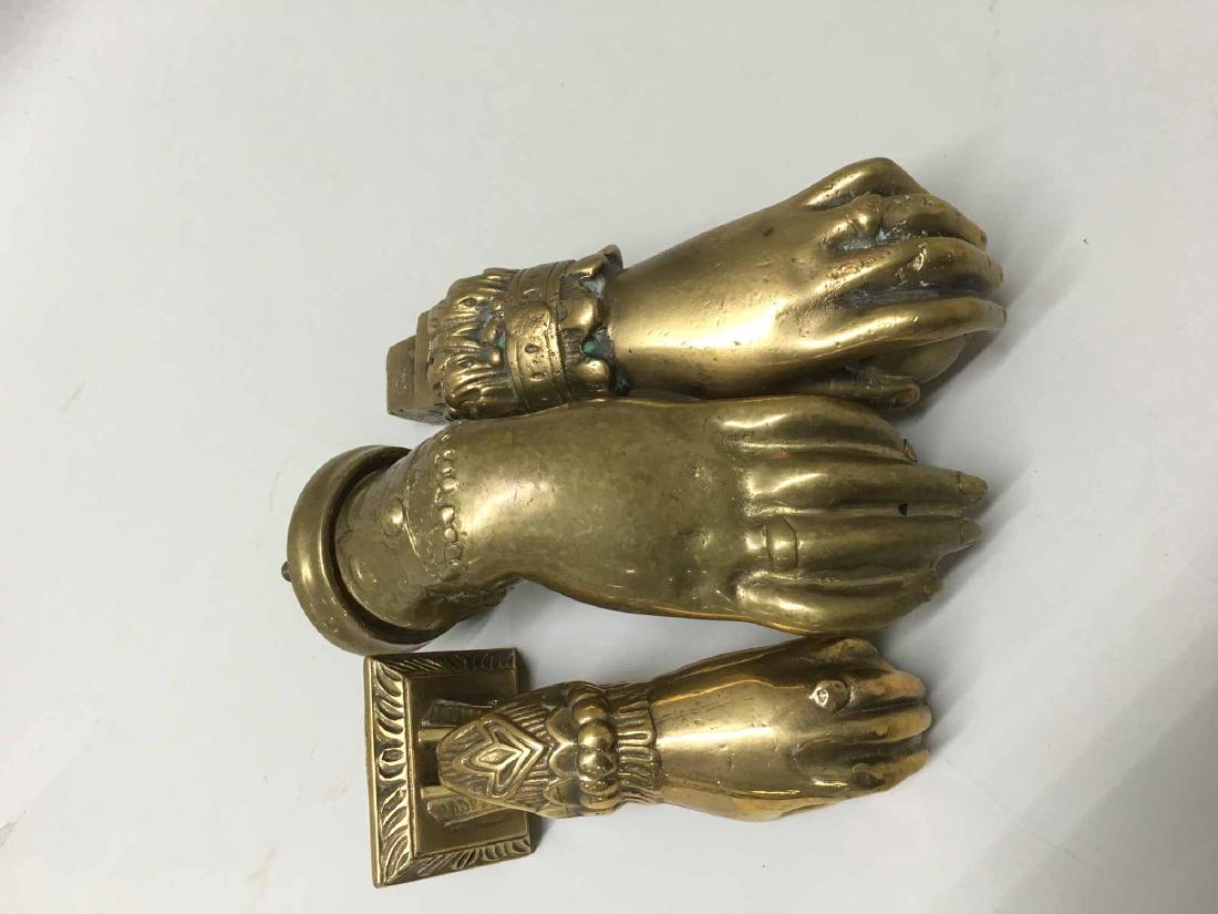 GROUP OF THREE ASSORTED BRASS DOOR KNOCKERS (1 of 7)