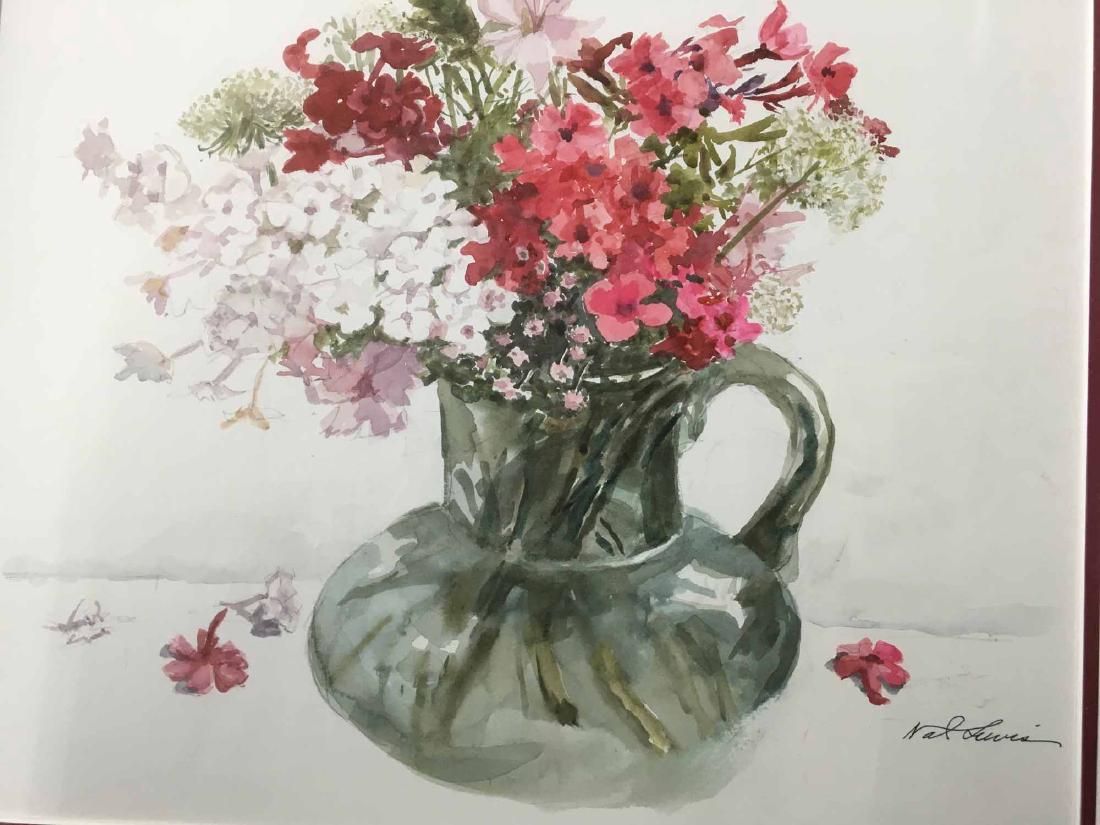 TWO STILL LIFE WATERCOLORS ON PAPER, NAT LEWIS (1 of 7)