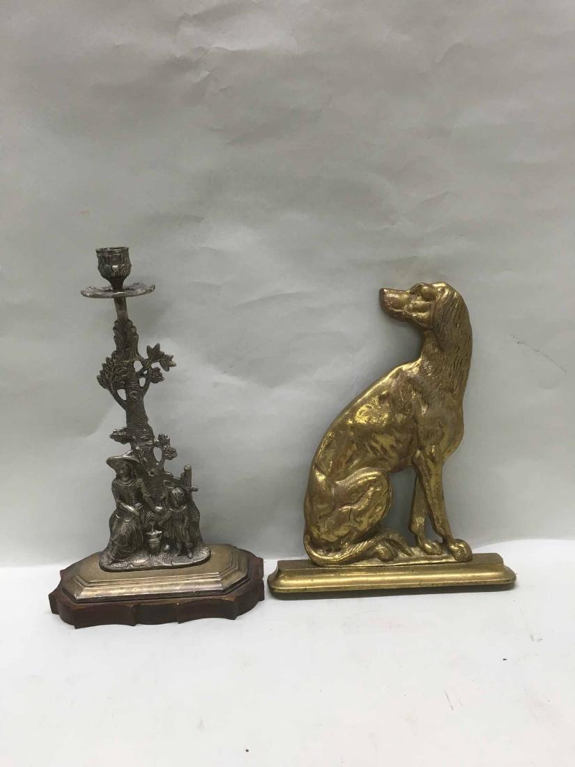 BRASS DOG DOOR STOP (1 of 7)