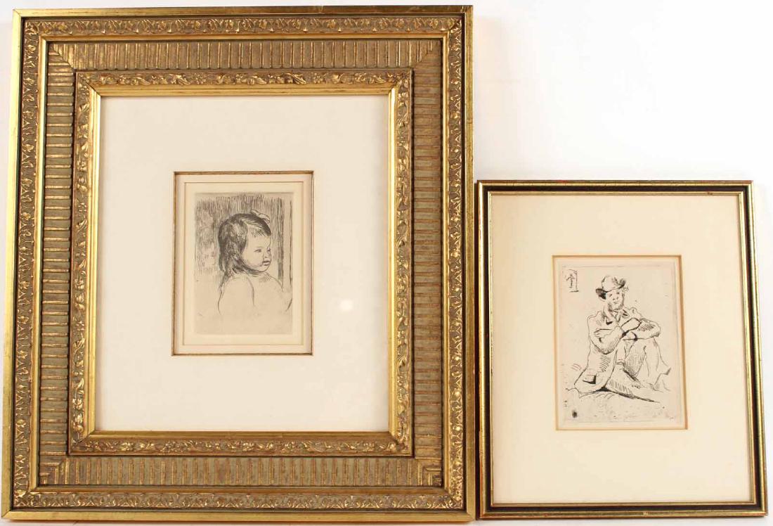 TWO FRENCH IMPRESSIONISTIC ETCHINGS (1 of 6)