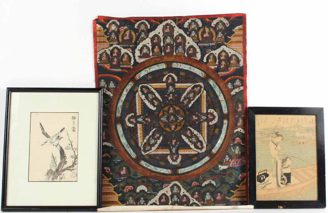 TWO WOOD BLOCK PRINTS (1 of 8)