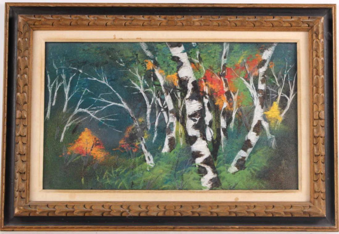 MIXED MEDIA SAND ART, BIRCH TREES (1 of 6)