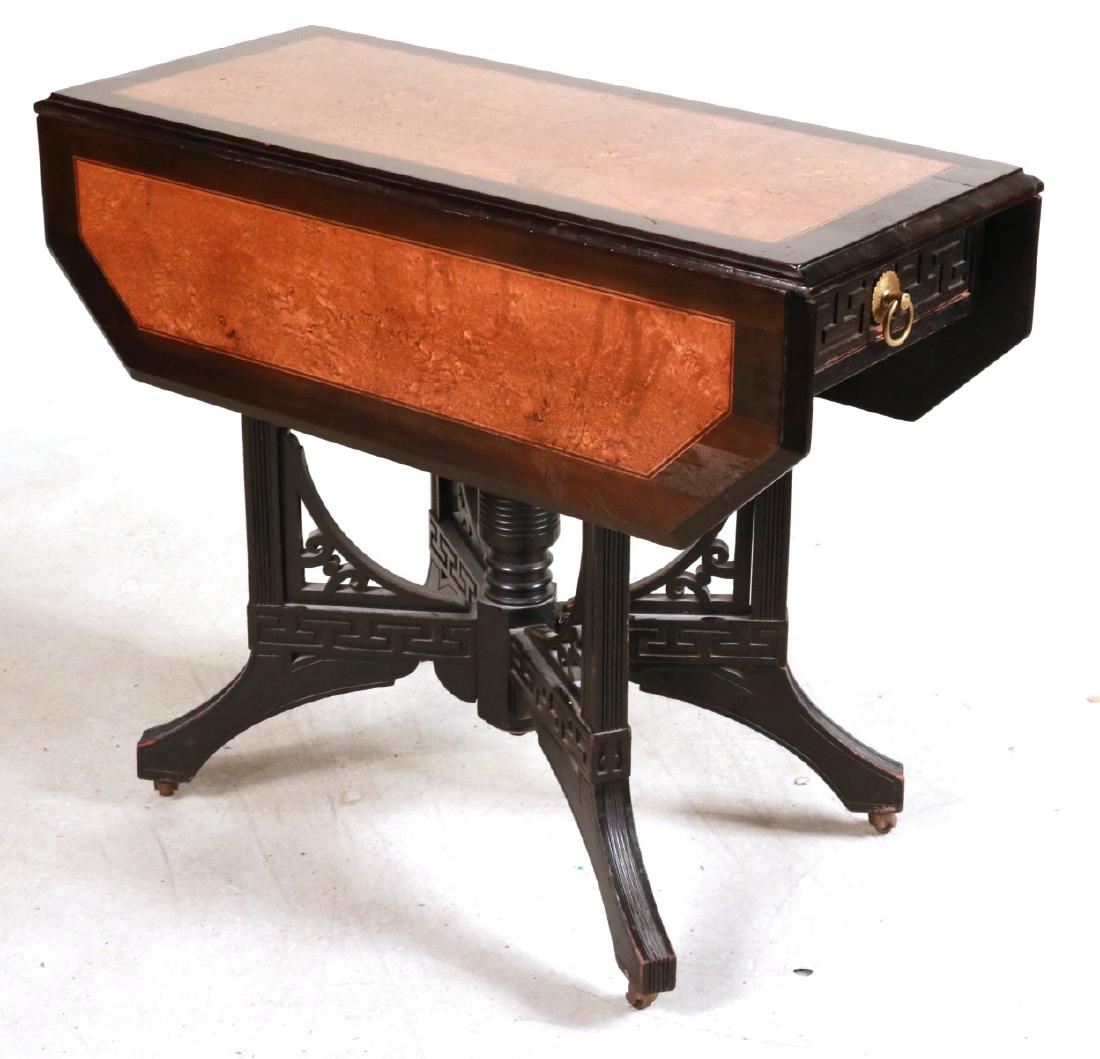 AESTHETIC MOVEMENT EBONIZED DROP LEAF TABLE (1 of 9)