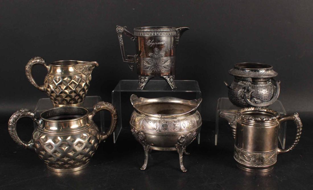 GROUP OF AESTHETIC MOVEMENT SUGARS AND CREAMERS (1 of 5)