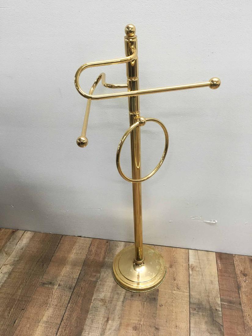 BRASS STANDING TOWEL RACK (1 of 1)