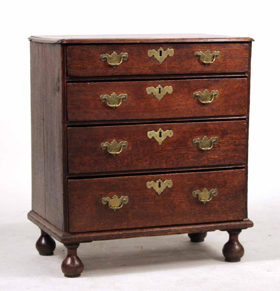 Queen Anne Oak Diminutive Chest of Drawers (1 of 10)