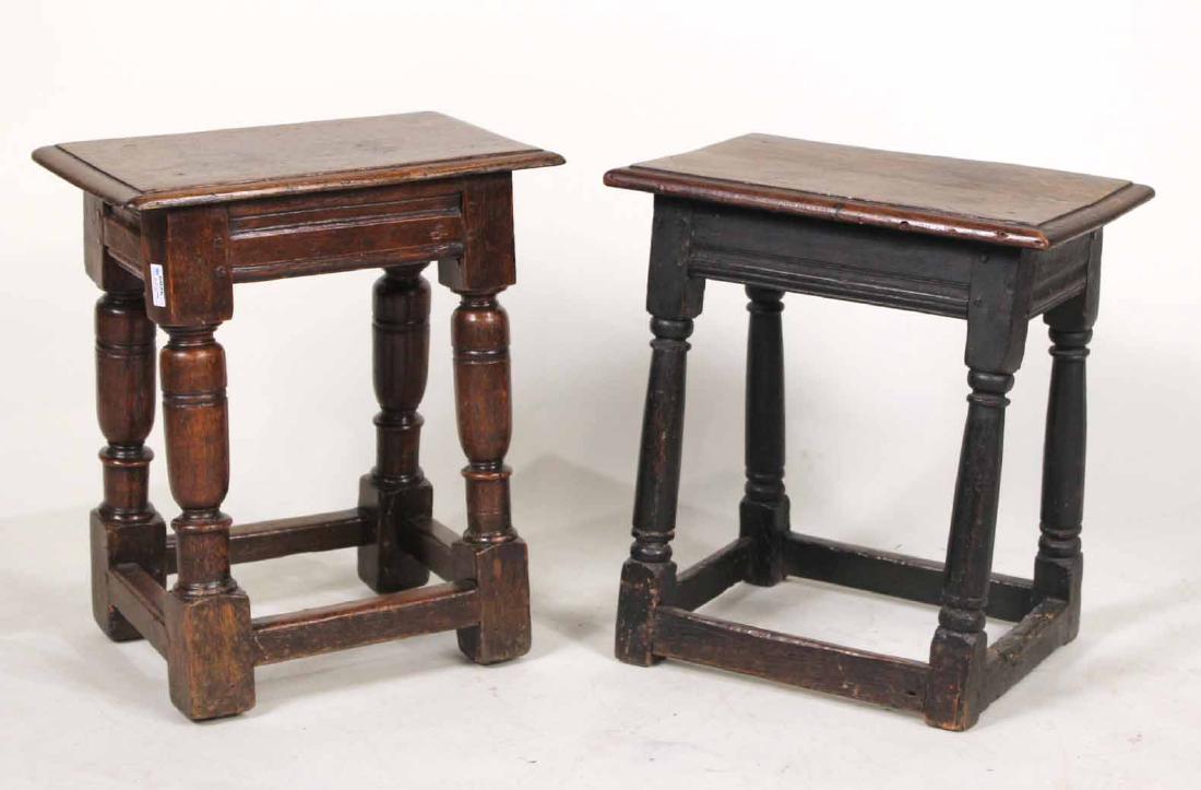 Two Jacobean Oak Joint Stools (1 of 6)