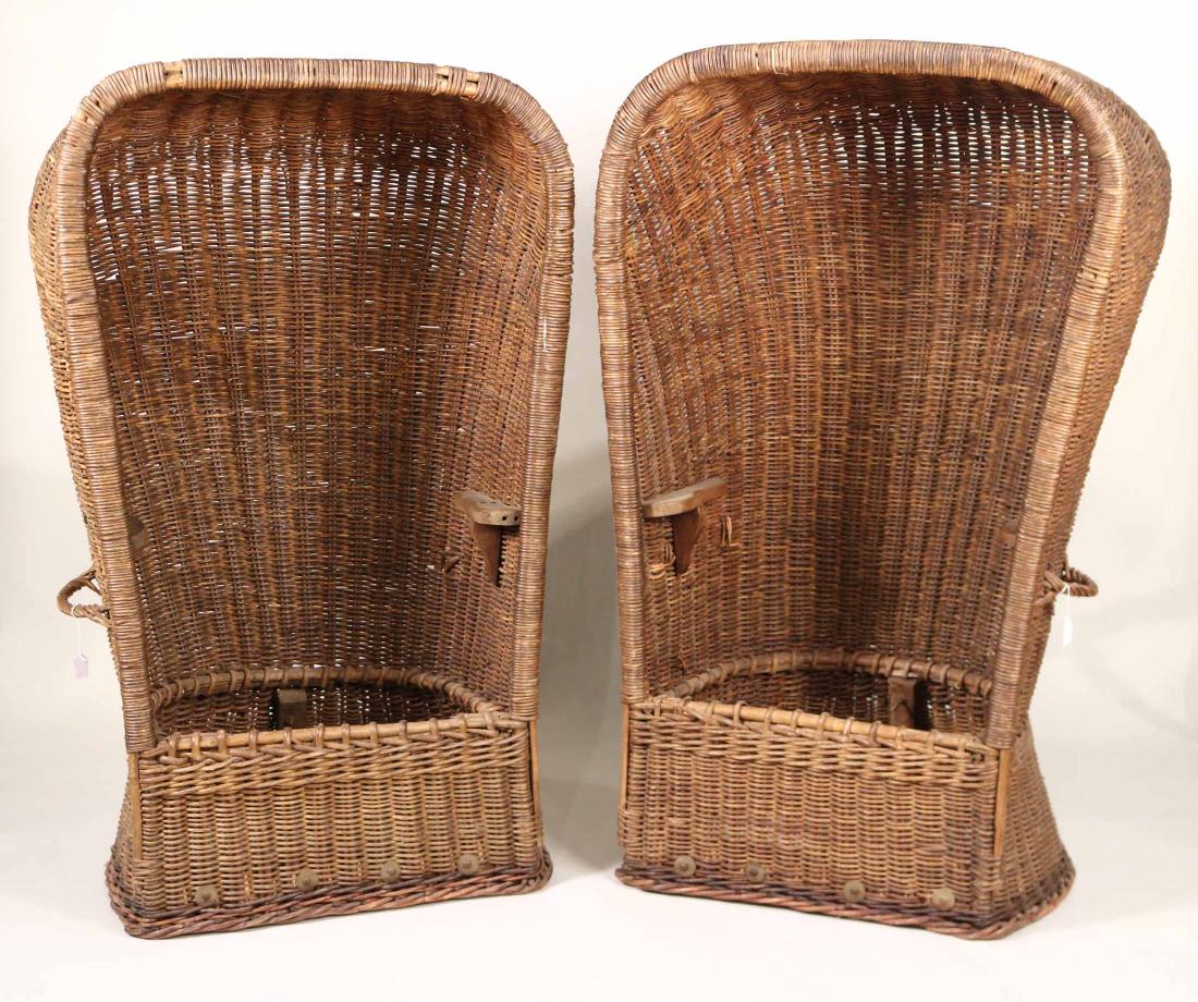 Pair of Wicker Porters Chairs (1 of 8)