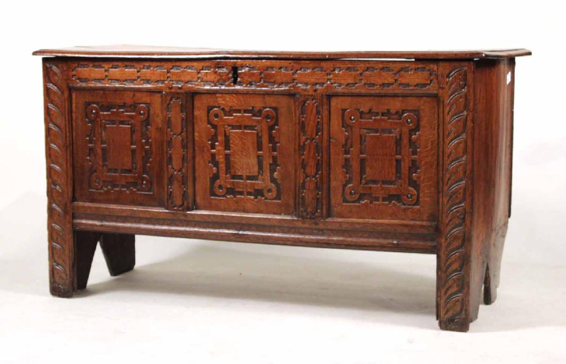 Jacobean Carved Oak Blanket Chest (1 of 10)