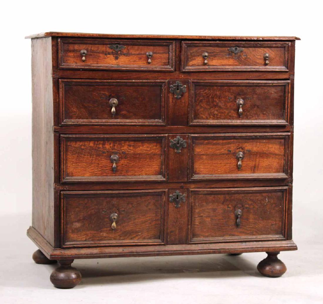 William and Mary Oak Chest of Drawers (1 of 7)