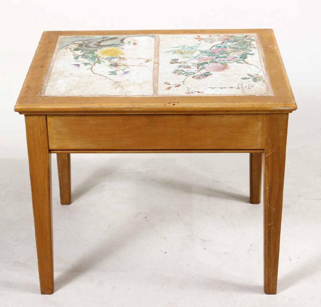 Porcelain Tile Inset Maple Table (1 of 8)