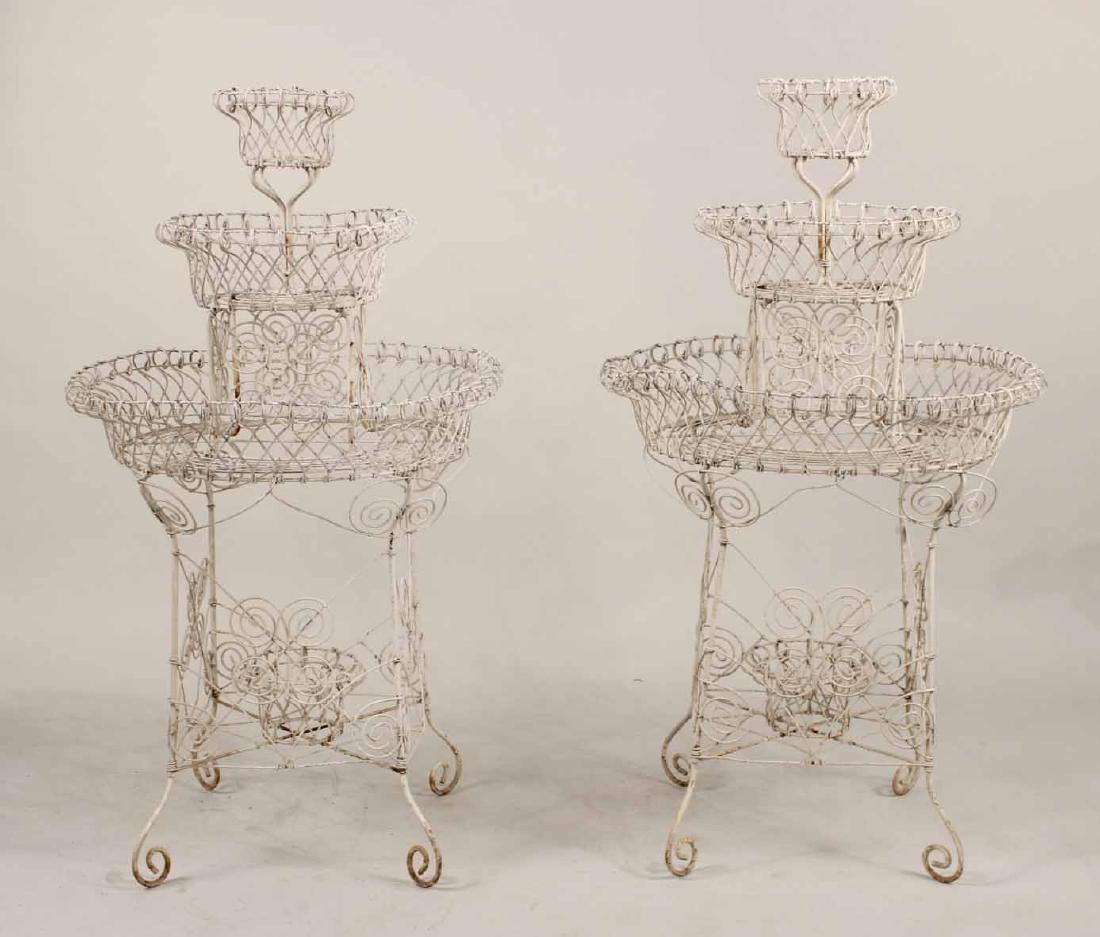 Pair of Victorian Style Wire-Work Plant Stands (1 of 6)