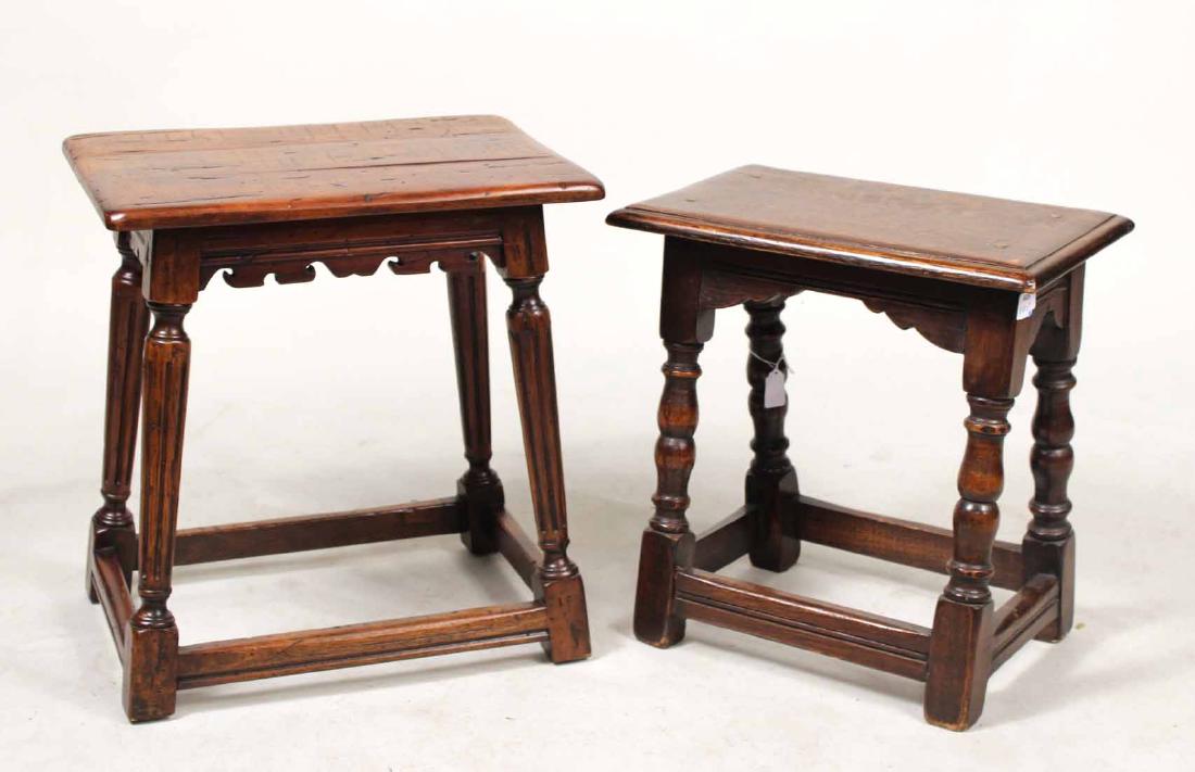 Two Jacobean Style Oak Joint Stools (1 of 10)