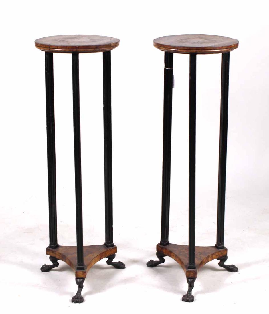 Pair of Neoclassical Ebonized Pedestals (1 of 7)