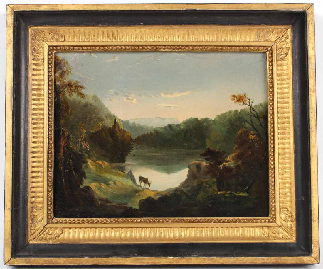 Oil on Canvas Landscape with Buck (1 of 7)