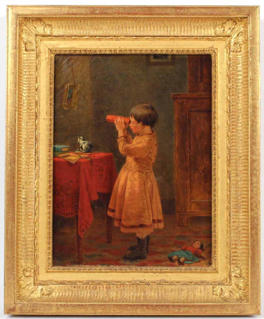 Oil on Canvas Young Girl with Kaleidoscope (1 of 9)