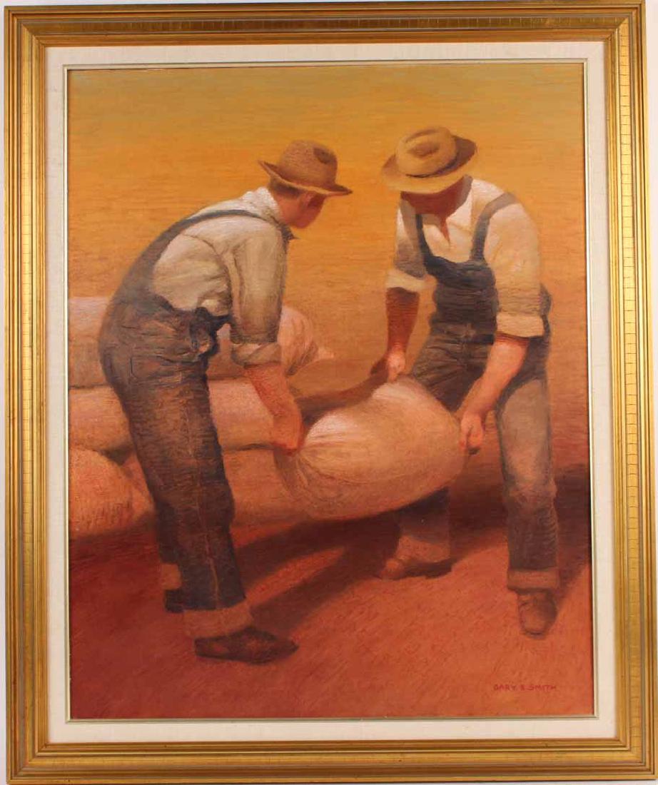 Oil on Canvas, Gary E Smith, Two Men at Work (1 of 7)