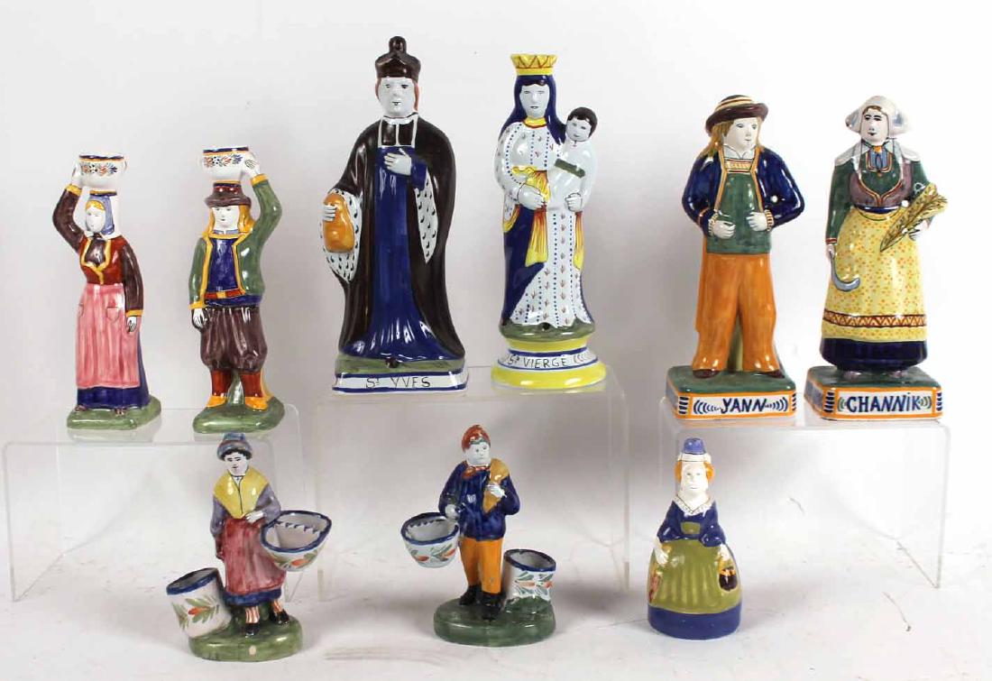 Group of Quimper Ceramic Figures (1 of 10)