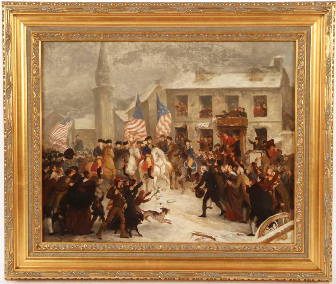 Oil on Canvas, George Washington in a Village (1 of 9)