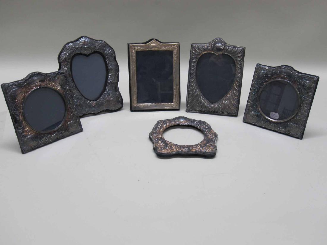 SIX ASSORTED SILVER PICTURE FRAMES (1 of 3)