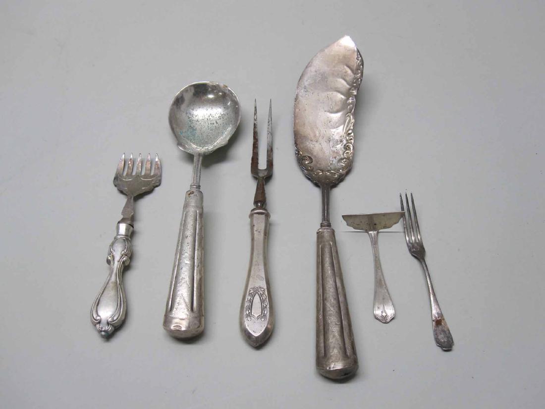 STERLING SILVER FOOD PUSHER AND CONDIMENT FORK (1 of 5)