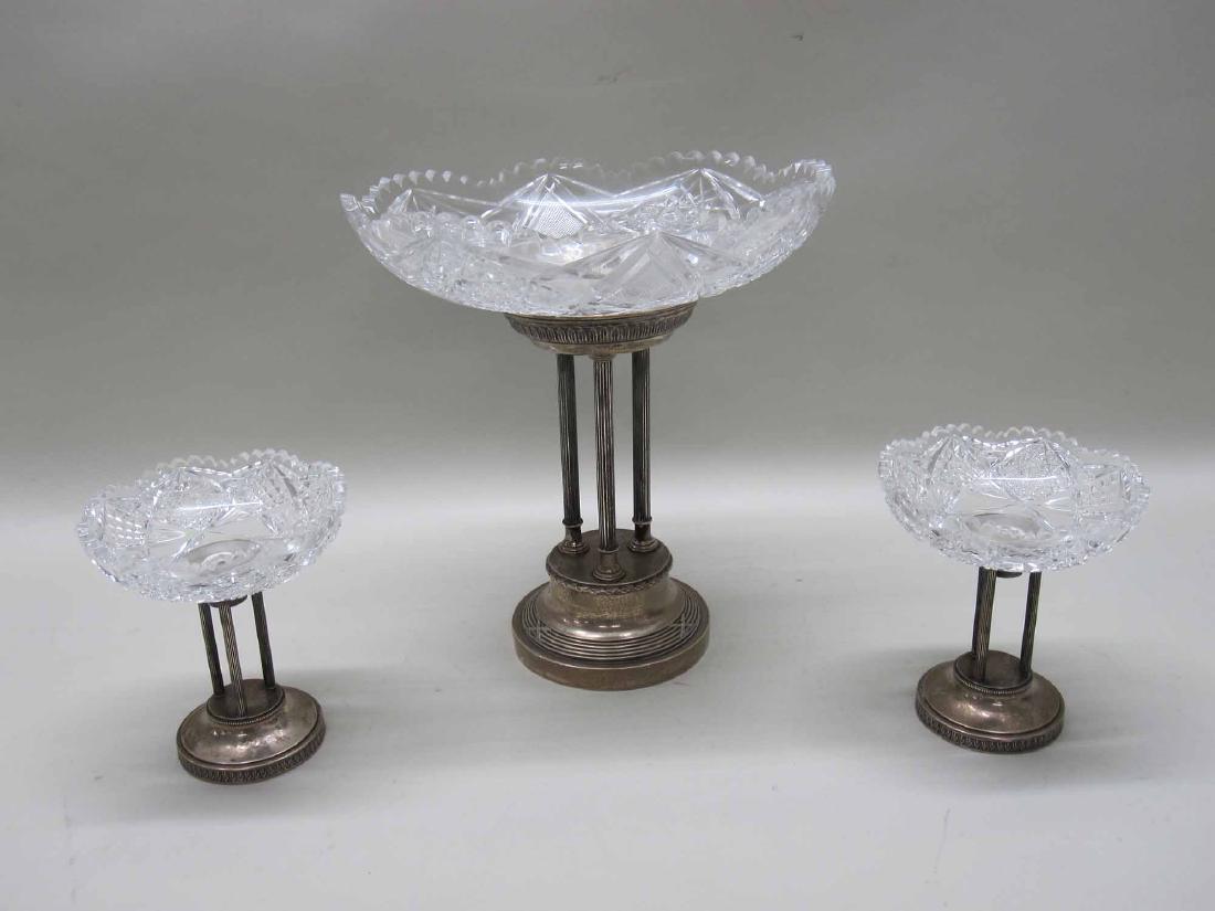 NEOCLASSICAL STYLE SILVER PLATE GARNITURE SET (1 of 6)