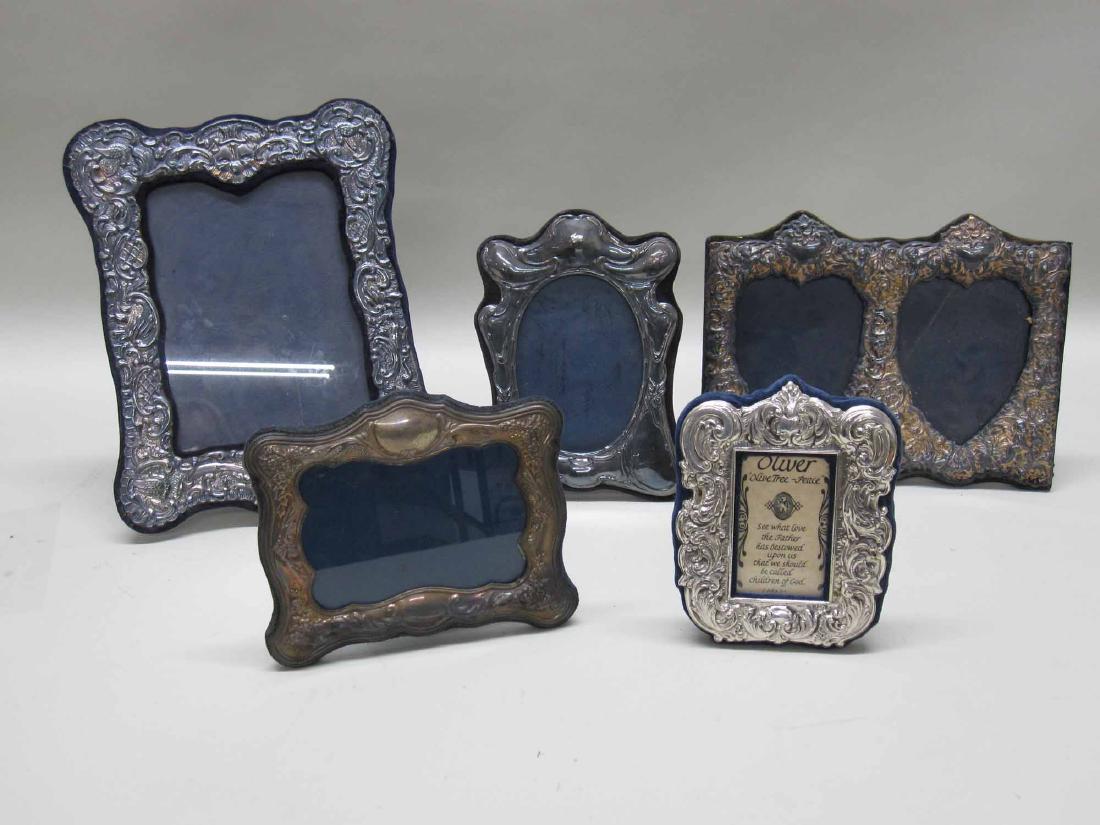 SIX ASSORTED SILVER PICTURE FRAMES (1 of 3)