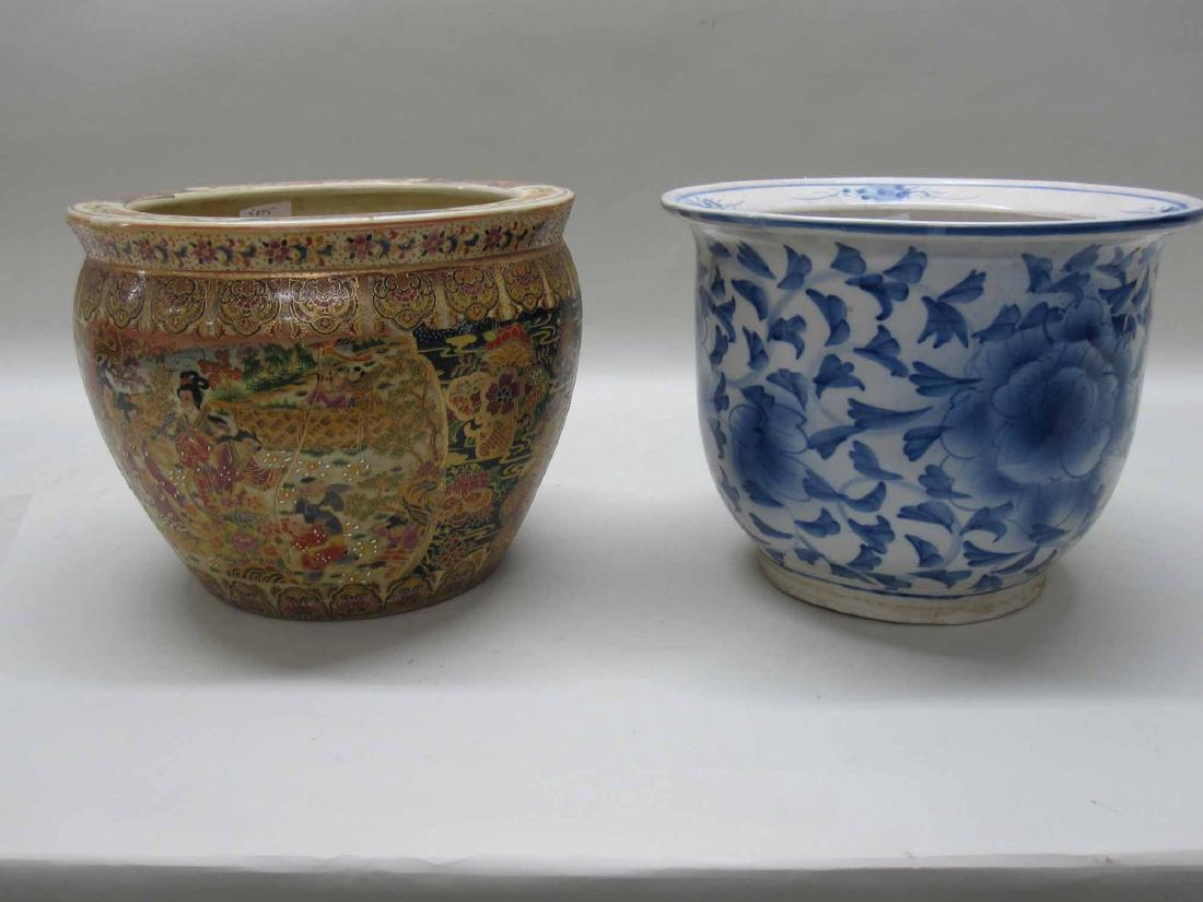 JAPANESE SATSUMA PORCELAIN CACHE POT (1 of 7)