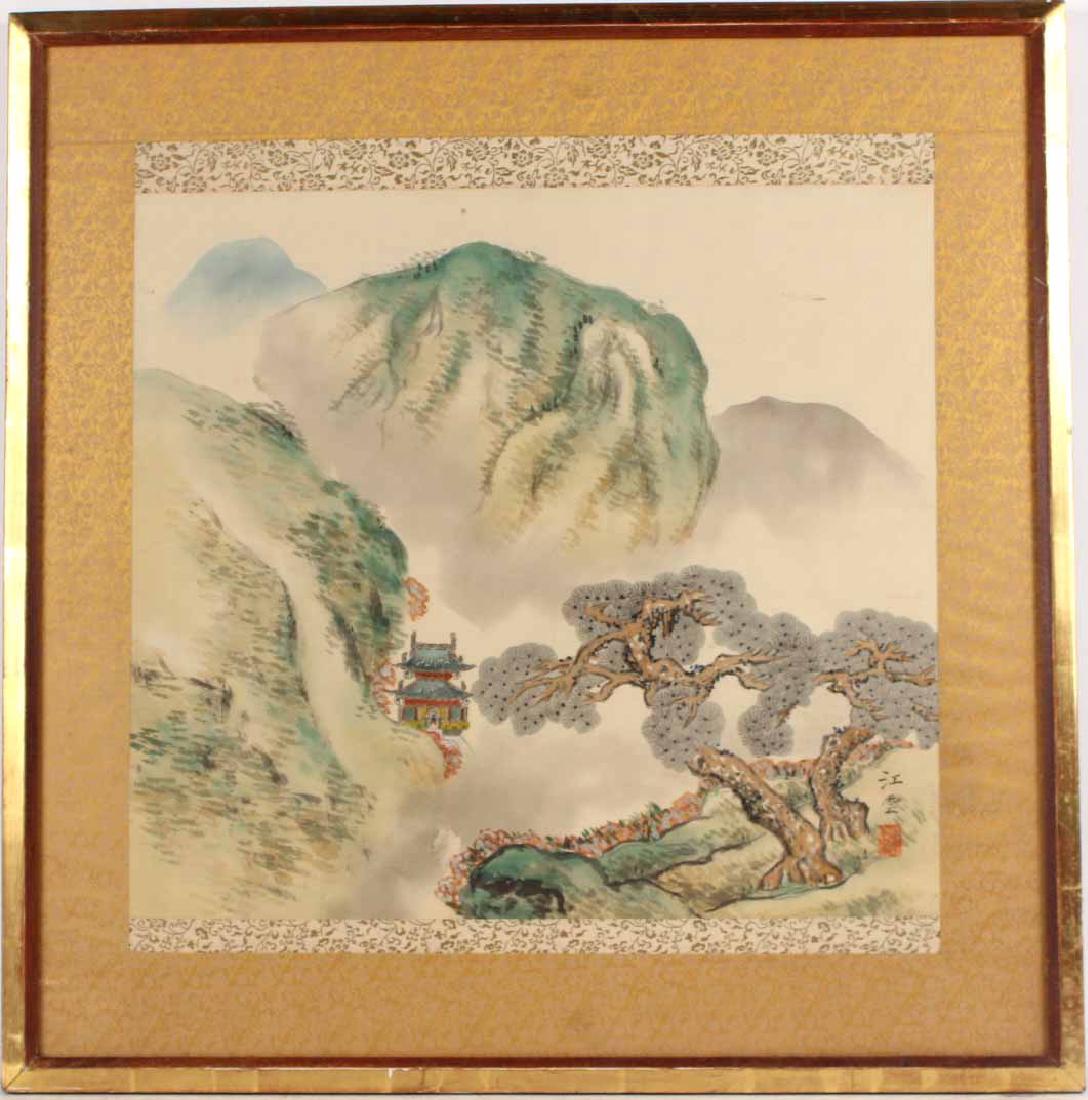 ORIENTAL PAINTED SILK SCROLL (1 of 6)